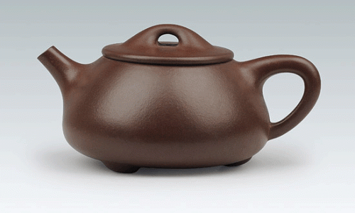 华建中紫砂壶 石瓢 