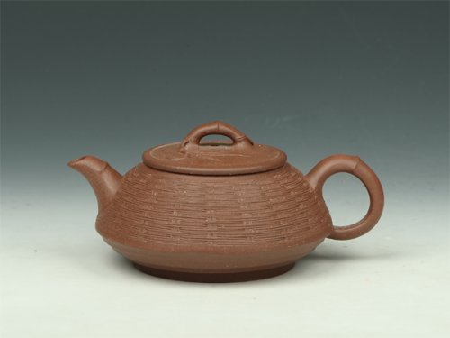 董建忠紫砂壶 双丝竹编 