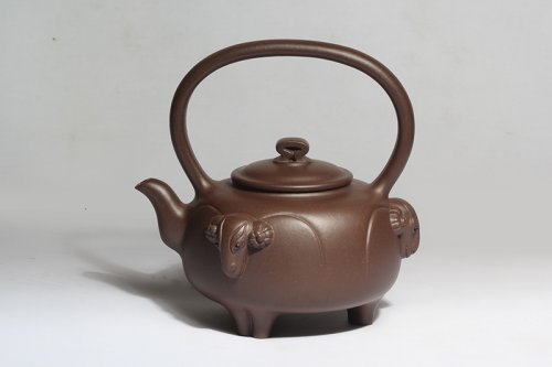 毛顺洪紫砂壶 三羊开泰 