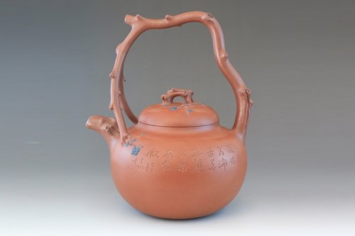 朱凤妹紫砂壶 东坡提梁 