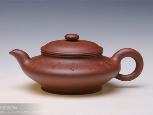 许敏芳紫砂壶 水扁 