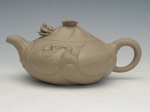 张太友紫砂壶 鱼化龙鱼 