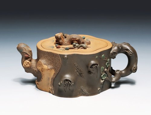 何道洪紫砂壶 岁寒三友 