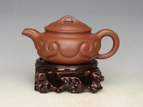 张佩紫砂壶 仿古如意   容量：300cc 