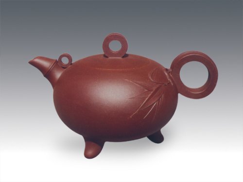 冯盘军紫砂壶 双圈圆竹 