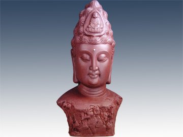 郭超刚紫砂壶 观音头像 