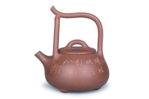 王芳紫砂壶 东坡提梁 