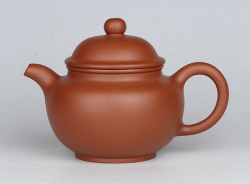 丁盛紫砂壶 朱泥掇球 