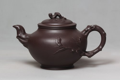 刘国强紫砂壶 桃报春 