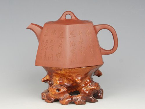 孙杰紫砂壶 薄胎六方井栏  