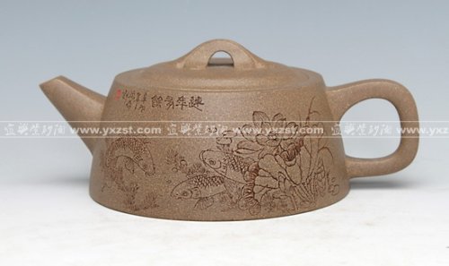 何娅萍紫砂壶 如意井栏原矿蟹青泥 