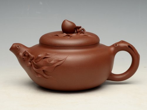 周亚萍紫砂壶 寿桃 