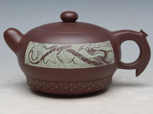 吴国芬紫砂壶 龙山遗韵 