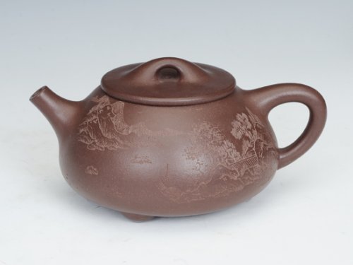 周建芬紫砂壶 石瓢 