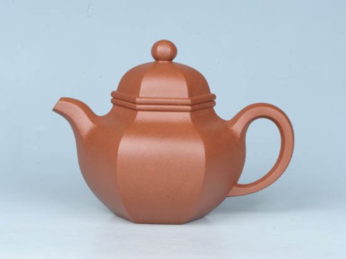 周庚大紫砂壶 六方掇球 