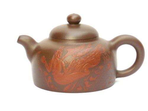 杨仁勤紫砂壶 泥绘飞天（07手工三等奖） 