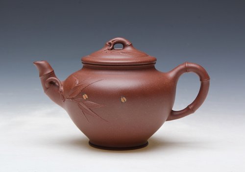 苗淑芬紫砂壶 笑樱竹节 