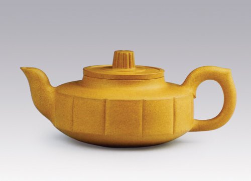 孟小军紫砂壶 采菊东篱黄金段 