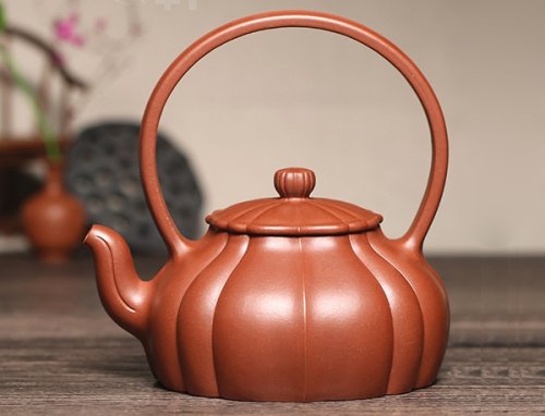 范建中紫砂壶 谦德提梁 