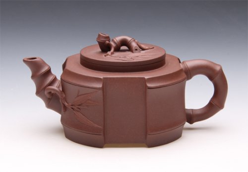陈学和紫砂壶 四方竹节 