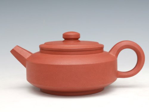 冯文娟紫砂壶 圆矩 红清水泥 