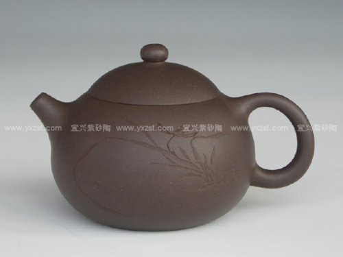 褚婷圆紫砂壶 西施壶 