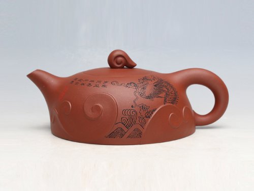 董建平紫砂壶 新鱼化龙壶 