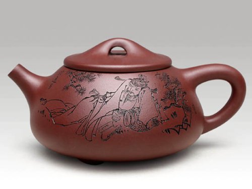 严志军紫砂壶 石瓢  泥料：新拼紫泥  容量：400CC 