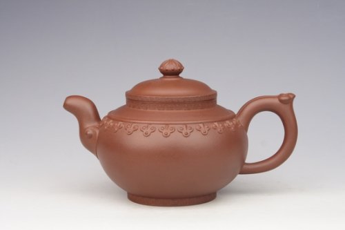 张生荣紫砂壶 云肩如意 清水泥 