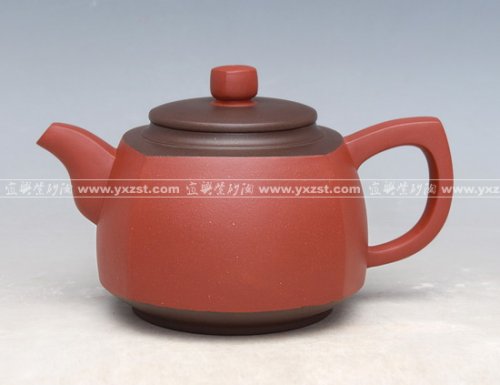 沈菊芳紫砂壶 双色方壶1 