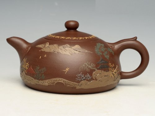 邵文紫砂壶 半月 