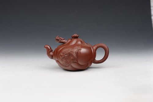邵文紫砂壶 鱼化龙 