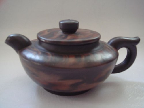 吴坤大紫砂壶 绞泥碗合 