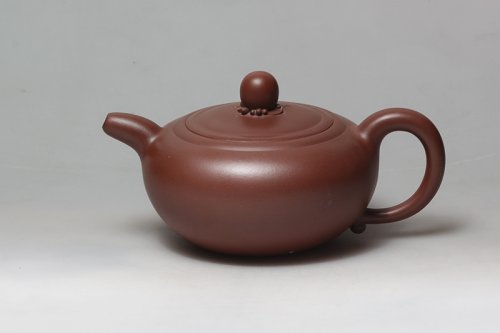 刘剑飞紫砂壶 高升（红皮龙） 