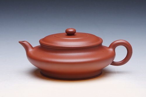 王洪星紫砂壶 虚扁壶 大红袍 