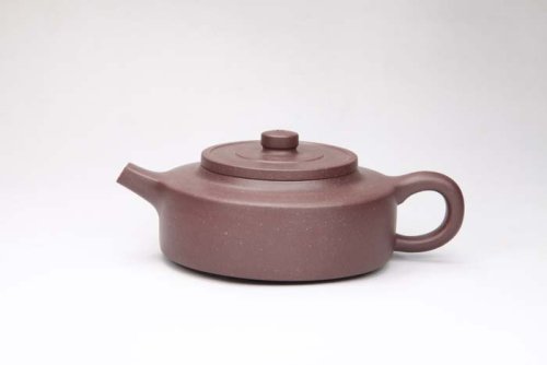 吴春华紫砂壶 周盘 紫泥 