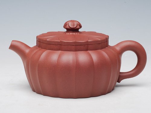 陈健紫砂壶 葵八瓣 