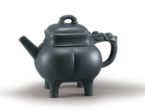 徐达明紫砂壶 四脚鼎 