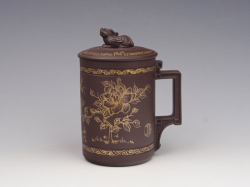 许海中紫砂壶 牡丹 