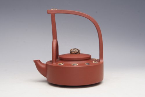 许新禄紫砂壶 雨花石提梁 