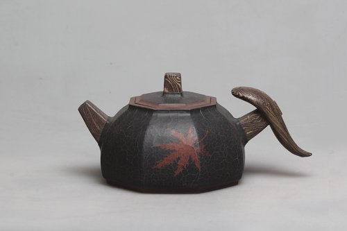 马俊华紫砂壶 八发（自然开片） 