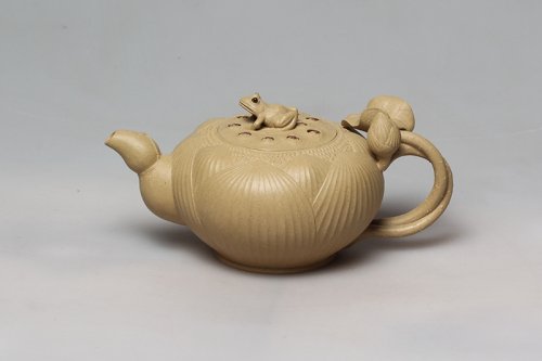 钱建生紫砂壶 月色蛙莲 