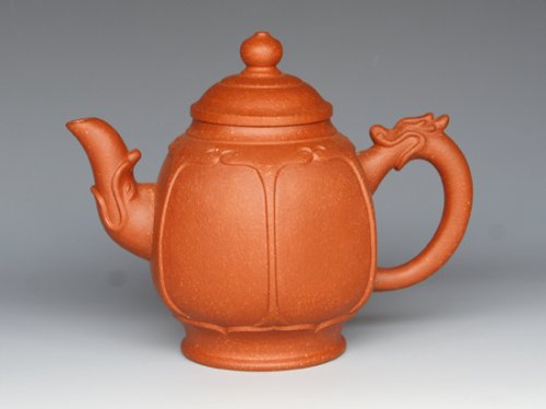 陶红月紫砂壶 龙行四方 