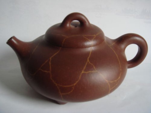 蒋曙明紫砂壶 三足冰纹石瓢 