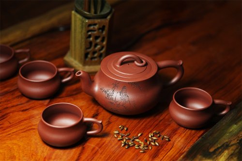 贺洪梅紫砂壶 丹凤朝阳 