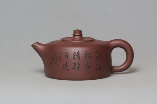 范建荣紫砂壶 井栏刻字 