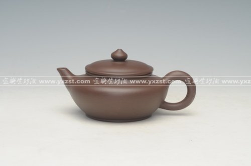 王亚平紫砂壶 扁樱 