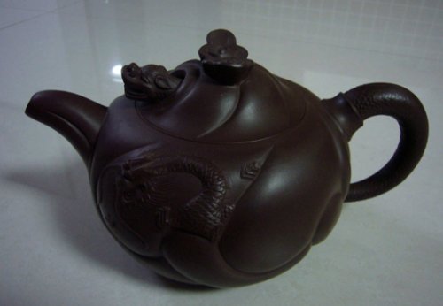 刘新群紫砂壶 鱼化龙 