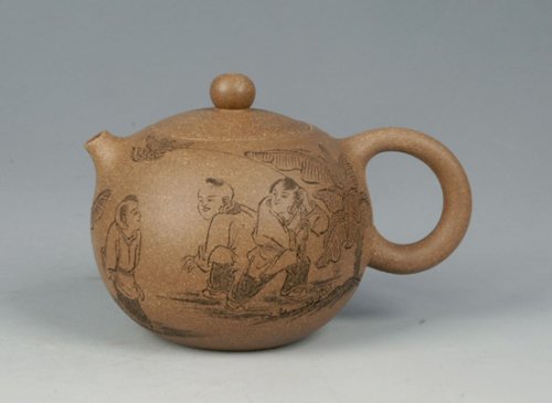 潘国良紫砂壶 童趣 