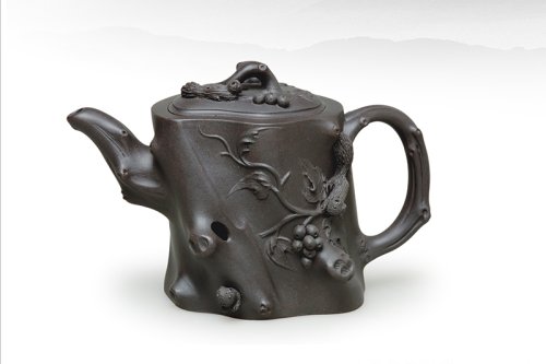 恽益萍紫砂壶 藏鼠葡萄壶 
